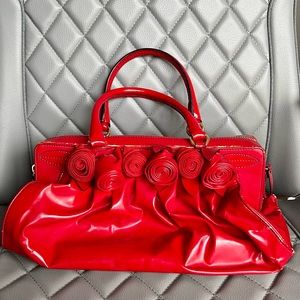 Valentino patent leather rose bag ASO Gossip Girl Blair Waldorf
